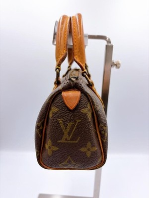 Louis Vuitton Mini M41534 Speedy Monogram Canvas Handbag Brown Top