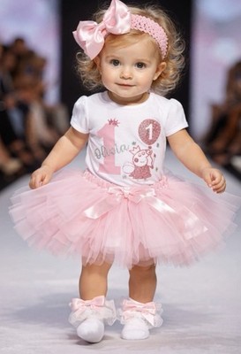 Birthday Girl 1st Personalised Tutu  Outfit FREE Handmade Socks Age 1-4y