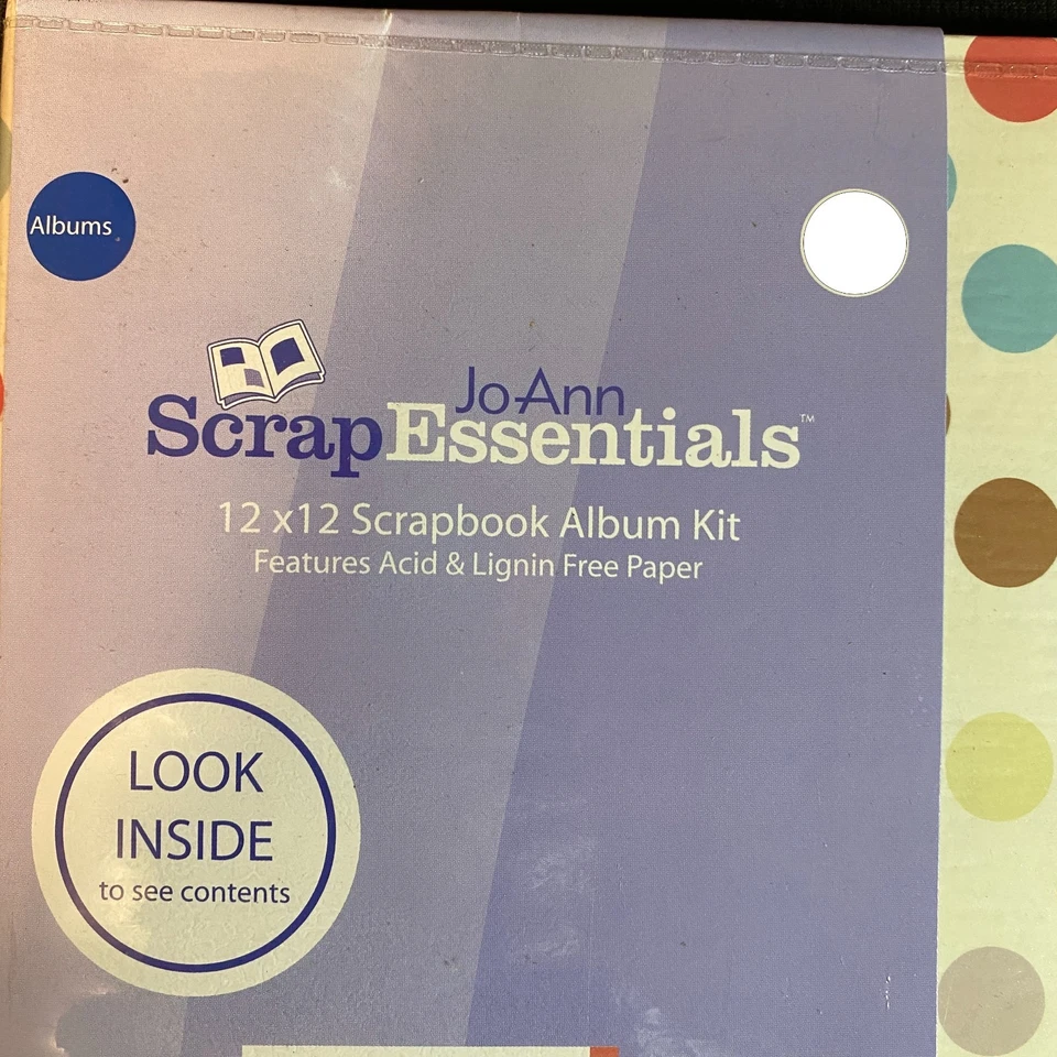 Kit de álbum de recortes JoAnn Scrap Essentials 12x12 sin ácido nuevo post encuadernado Foto 2 de 4