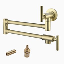 Havin A906 Kitchen Pot Filler Faucet - Brushed Gold - Wall Mount - NEW