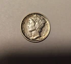 1925 SILVER MERCURY HEAD DIME AU CONDITION