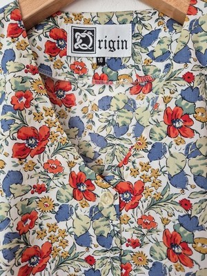 Liberty London Tana Lawn Floral Stoff 100% Baumwolle Shirt 14/16 von Origin NEU!