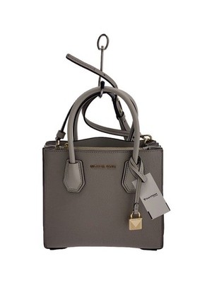 MICHAEL KORS Handbag MERCER With Shoulder Strap Leather GRY 30T8TM9M2L Used