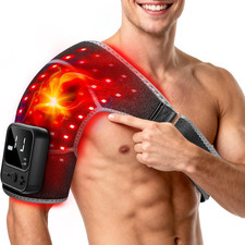 Red Light Therapy for Shoulder with Heat Massage 5000mAh Cordless...