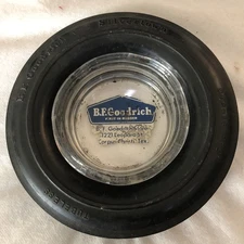 VINTAGE B.F. GOODRICH DELUXE SILVERTOWN TUBELESS TIRE ASHTRAY *** FREE SHIPPING
