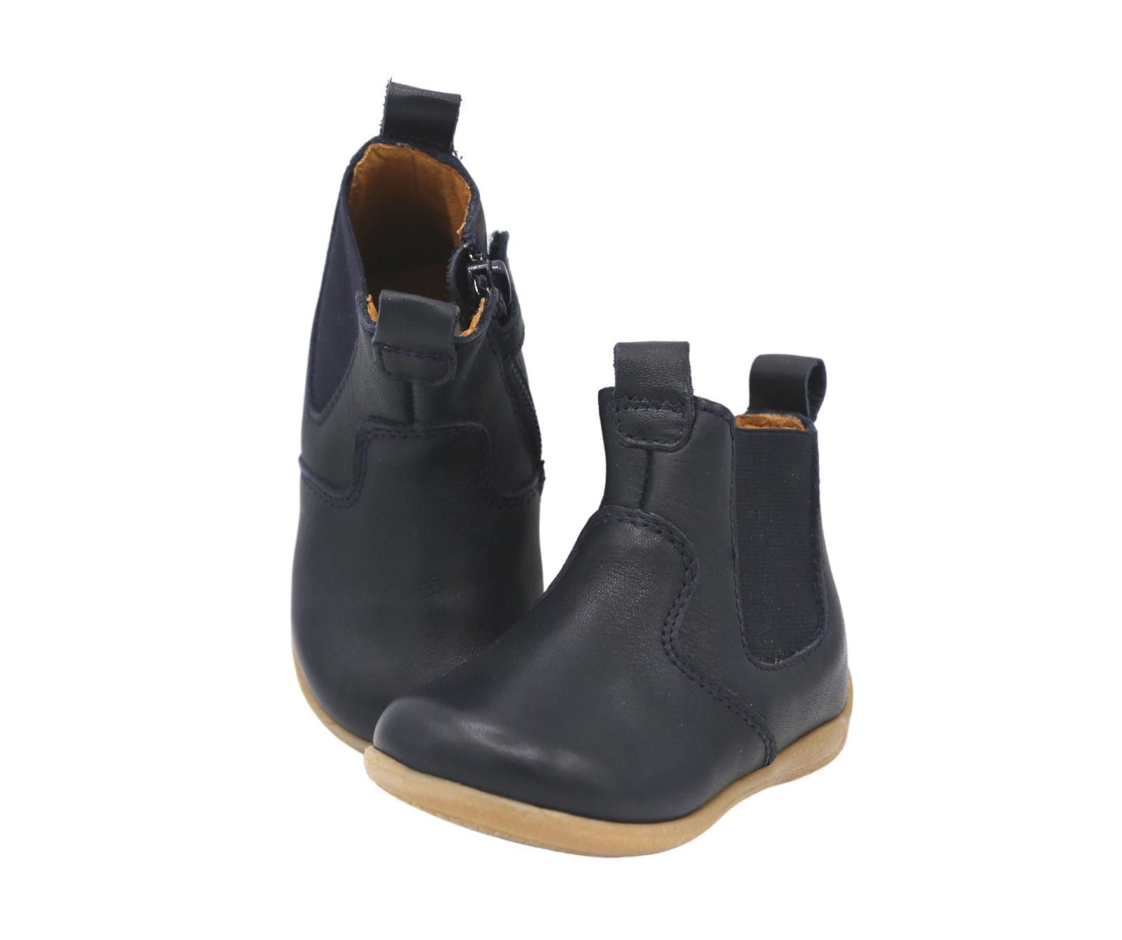 Botas Chelsea Froddo Unisex en Cuero Azul Marino Cromo Libre con Cremallera
