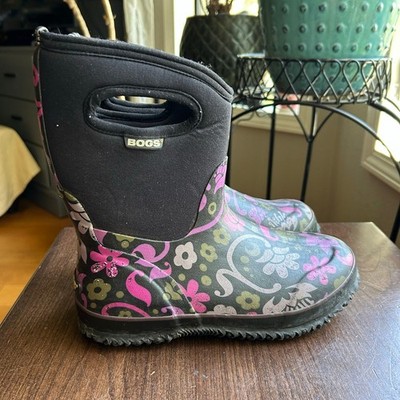 Bogs Women's Classic Mid Winter Blooms boots waterproof floral paisley size 7