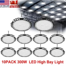 10PCS 300W UFO LED High Bay Light Shop Lights Warehouse Commercial Lighting Lamp