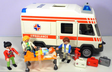 PLAYMOBIL aus 3925 Rettungs- Krankenwagen TRW Ambulance Bahre Blaulicht Figuren