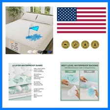 100 Waterproof King Mattress Protector - Deep Pocket, Machine Washable Comfort