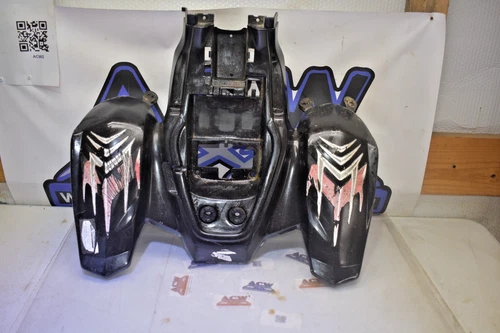 B5-11 REAR FENDER PLASTIC BLACK 04 POLARIS PREDATOR 90 2X4 ATV FREE US SHIP