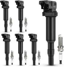 6x UF592 Ignition Coil & Spark Plugs Pack For 2006-13 BMW 530xi  X3 X5 128i 325i