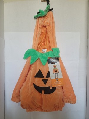 Baby Pumpkin Halloween Costume Pullover Top with Hat 12/18M Hyde & EEK! NEW