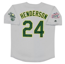 Rickey Henderson Oakland Athletics 1989 World Series Grey Jersey Men’s Large