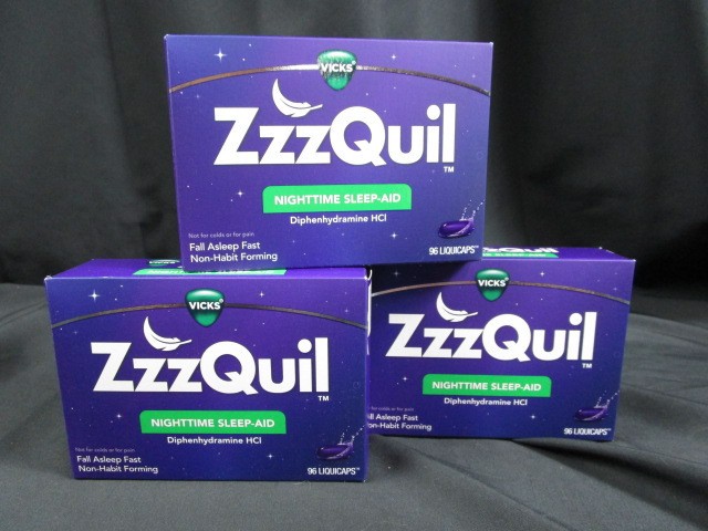 [LOT OF 3] Vicks ZzzQuil Nighttime Sleep Aid LiquiCaps Fast Acting 96 Ct #5wst