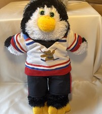 Bear Factory Penguin Hockey Dressed In Uniform Plush Collectible Vtg 2001 Y2K