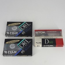 Fuji TDK Lot Of 3 New Sealed DR-I 60 BLANK SEALED Cassette Tapes