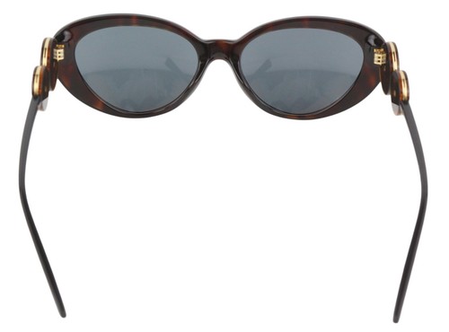 VERSACE 4433 Women Sunglasses OS Dark Brown Animal Print Tinted Cat-Eye RRP$437 - Picture 5 of 8