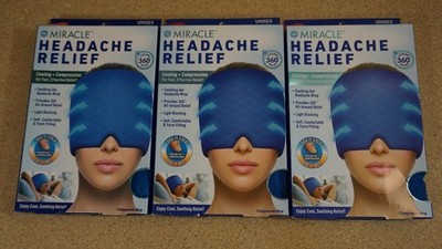 3x Miracle Headache Relief - Cooling + Compression. Cooling 360° Relief