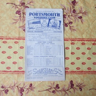 Portsmouth Res v Ipswich Res Football Combination 1950/1