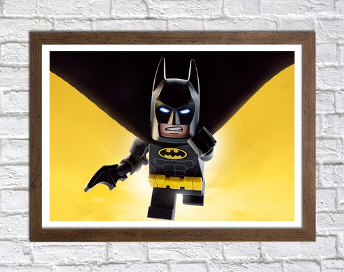 LEGO BATMAN 1-FRAMED CANVAS WALL ART SUPERHERO PICTURE PAPER PRINT- DC YELLOW - Picture 10 of 12