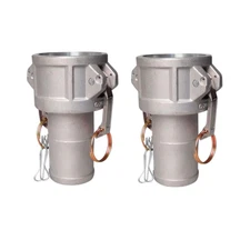 2 Pcs 2 Discharge Hose Cam Lock Fittings - Female Coupling x Hose Shank w/Gasket