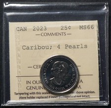 2023 Canada 25 Cents ICCS MS66 #22452