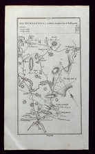 IRELAND, ULSTER, DUNGANNON, STRABANE, antique road map, Taylor & Skinner 1783