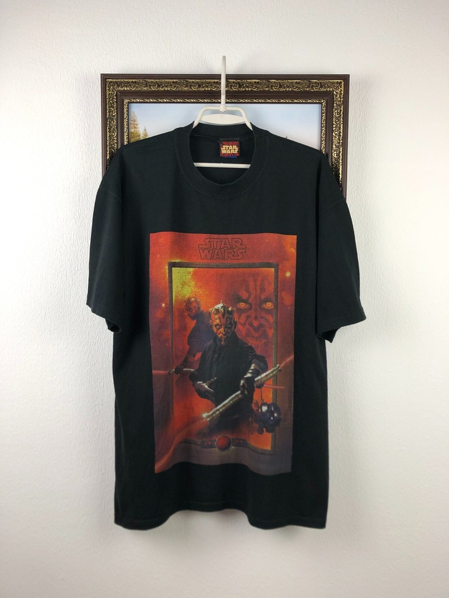 Vintage 90's Darth Maul Graphic Tee Star Wars Episod 1 Shirt Over
