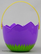 Easter Cool Gear Cracked Purple Half an Easter Egg Plastic Tote Basket NWOT