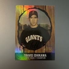 TRAVIS ISHIKAWA 2003 BOWMAN HERITAGE RC AUTOGRAPHED SIGNED AUTO BASEBALL CARD