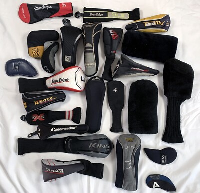 24 Golf Club Headcovers Assortment King cobra Strata Warrior Golden Bear
