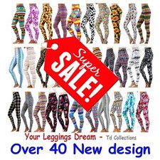 New Ladies Women Full Length Leggings Jeggings Stretchy Pants Skinny Size