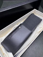 MONTBLANC 2-Pen Pouch Night Flight Black Leather 38221