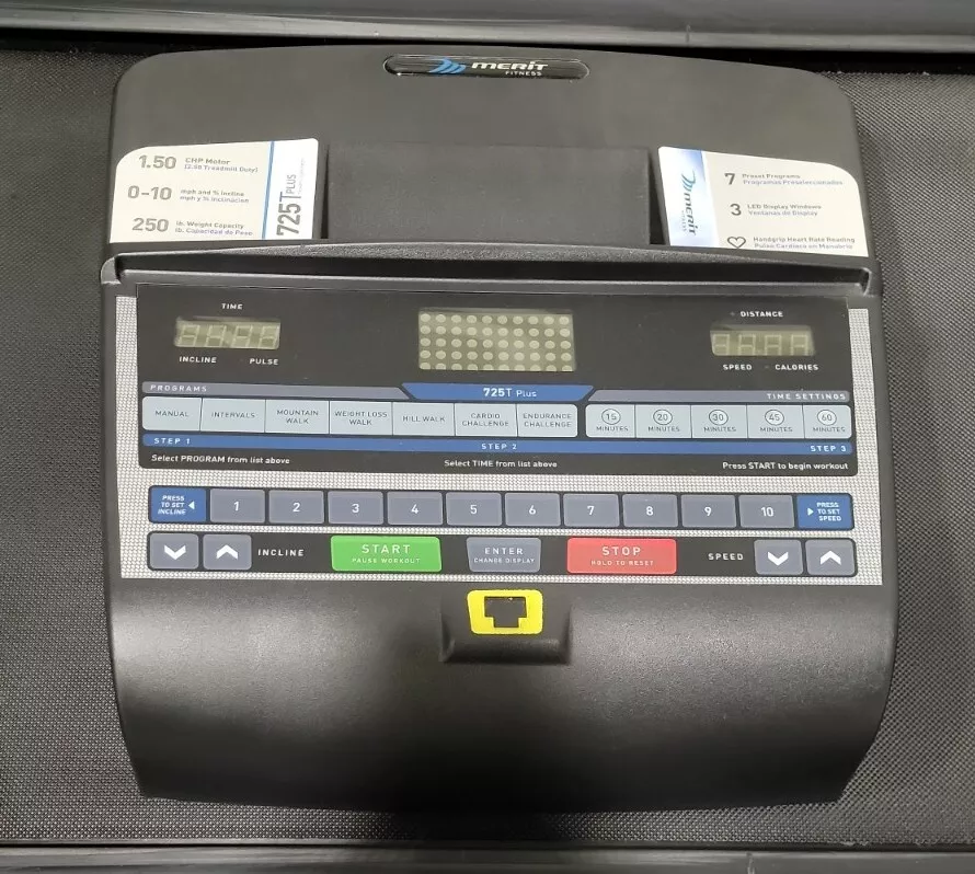 Merit 725T plus treadmill display Console
