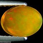 1.00 Ct Natural Ethiopian Cabochon Opal Gemstone Multi Color Oval Cut — photo 1