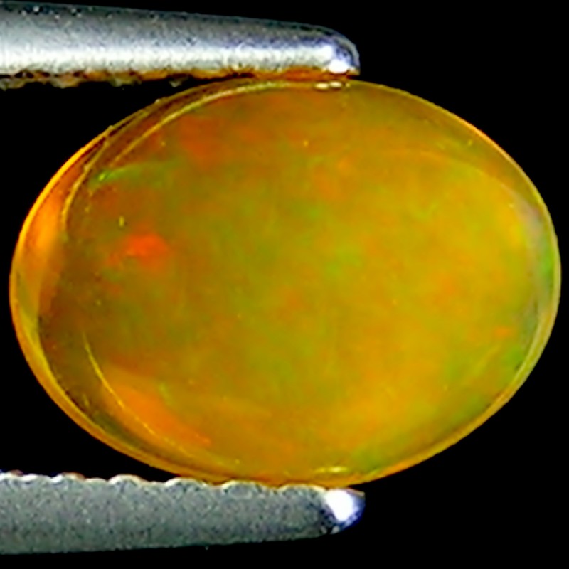 1.00 Ct Natural Ethiopian Cabochon Opal Gemstone Multi Color Oval Cut