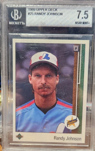 1989 Upper Deck - #25 Randy Johnson (RC) Beckett NM 7.5