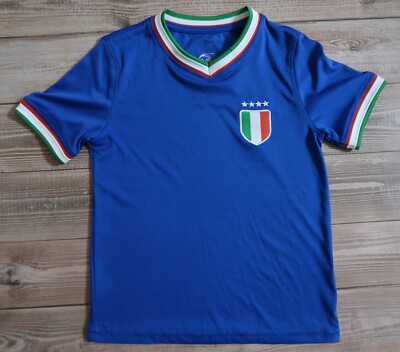 Italy National Football Shirt Soccer Jersey Blue, Youth Size