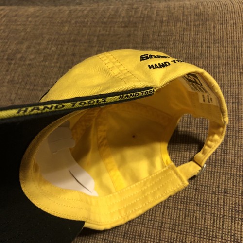 Snap On Tools Hat Cap Adjustable Yellow Black Logo Mens OSFM Wrench - Picture 8 of 9