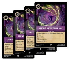 Disney Lorcana Friends on the Other Side x 4 - NM First Chapter - Plus Free Card