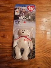 Maple The Bear-1999 McDonalds Ty Beanie Baby with Rare Errors 1993, OakBrook