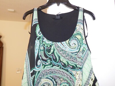 slny fashions new york dresses SLNY-FASHIONS NEW YORK=WOMEN'S BLACK TIERED SHIFT DRESS-LINED-SIZE 16