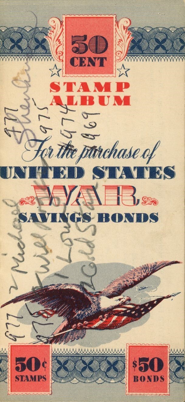 1942 WWII US Home Front War Saving Bond Stamp Book Album $.50