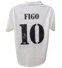 Luis Figo Signed Real Madrid FC Home Soccer Jersey #10 with Beckett COA