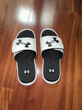 Under Armour Ignite Black/White Sandals Size 4Y New With No Tags