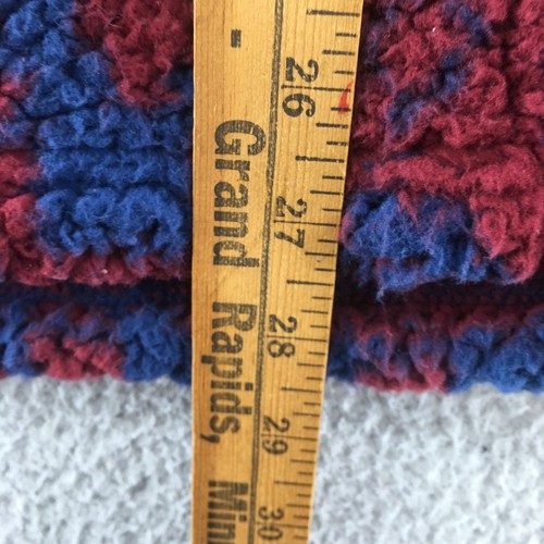 Weatherproof Vintage Faux Fur Turtleneck Jacket Mens Large Red Blue Fair Isle - Picture 5 of 11