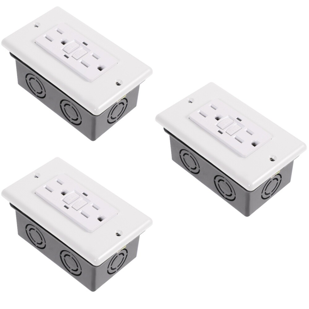 3 Pack 15 Amp Outlet Wall Duplex Receptacle Gfci Water Heater Outdoor