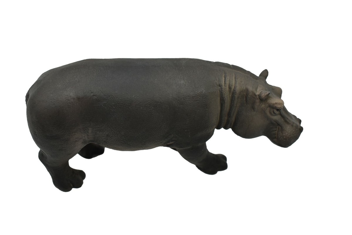 HIippo, Hippopotamus, Museum Quality Rubber Animal Toy, Realistic