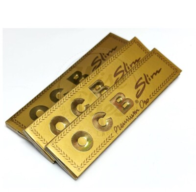 3 x OCB GOLD BLÄTTCHEN KING SIZE SLIM 3ER PACK